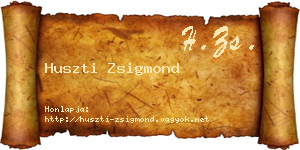 Huszti Zsigmond névjegykártya