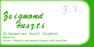 zsigmond huszti business card